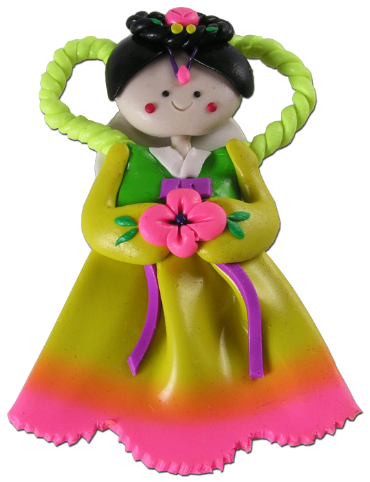 10pcs Korean Doll Fridge Magnet